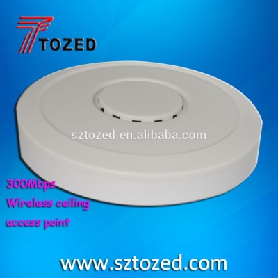 High Power Ceiling Poe Wall Mount Wireless AP access Point , 300Mbps Wifi Router Wireless Repeater