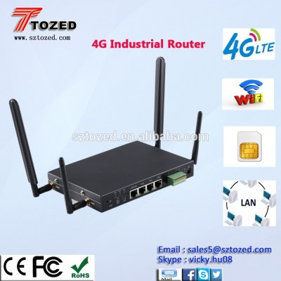 Dual flow high speed 300Mbps industrial wifi router with 4G sim card slot